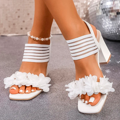 Square Heel Strap Sandals