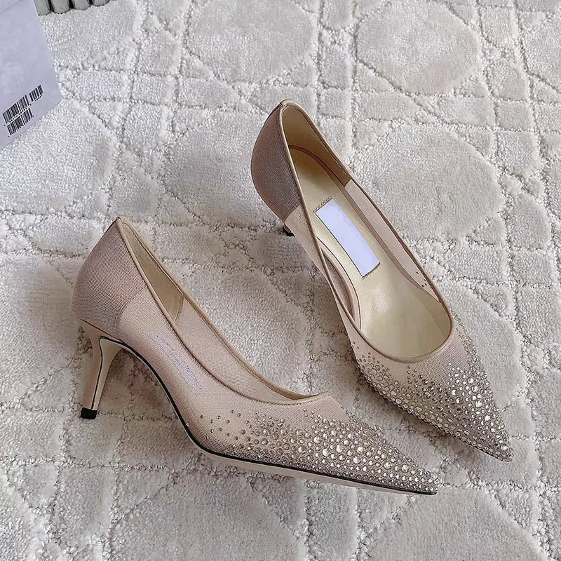 Mesh Pointed Stilettos