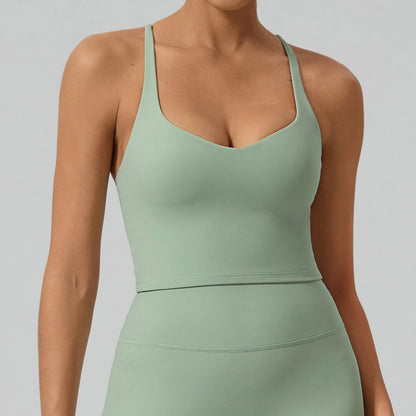 Hearuisavy Padded Cross-Back Camisole