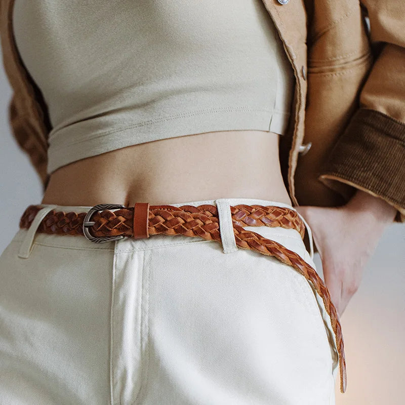 Braided Leather Belt