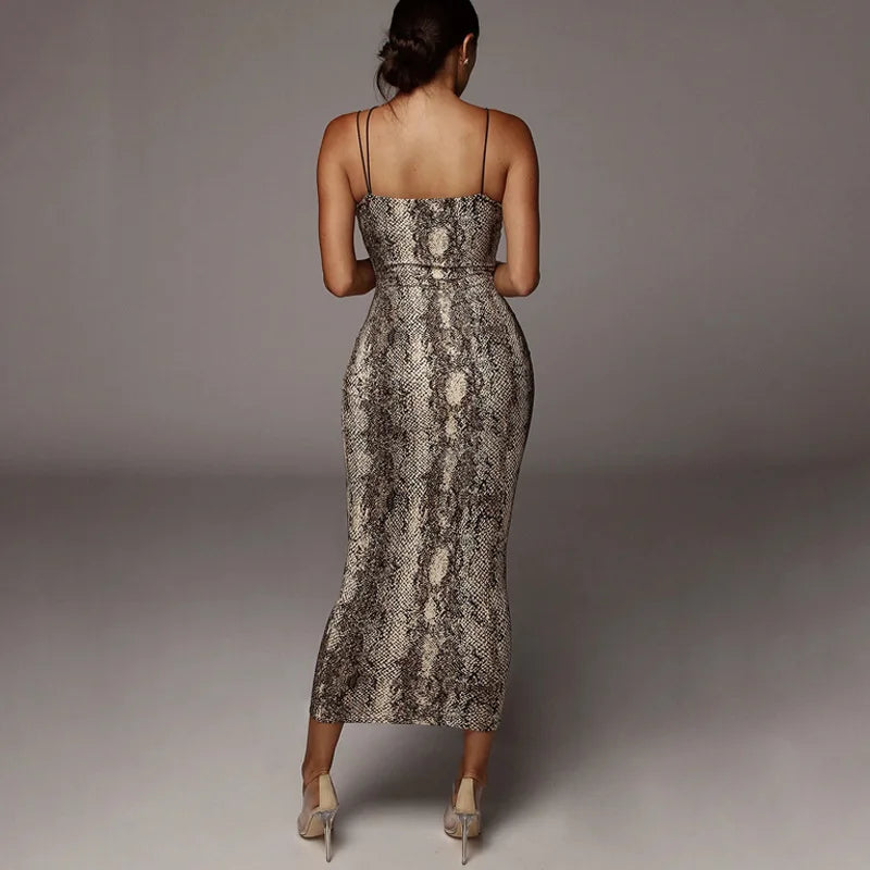Square-Neck Sleeveless Maxi Dress