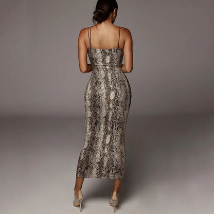 Square-Neck Sleeveless Maxi Dress
