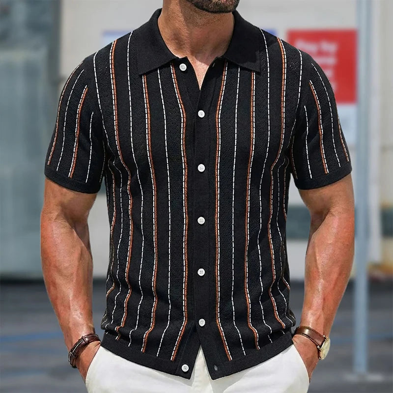 Casual Knit Polo Shirt