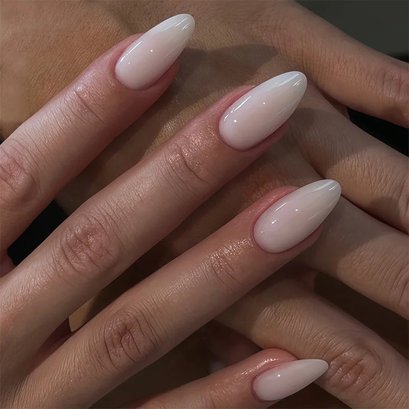 White Minimalist Press Nails