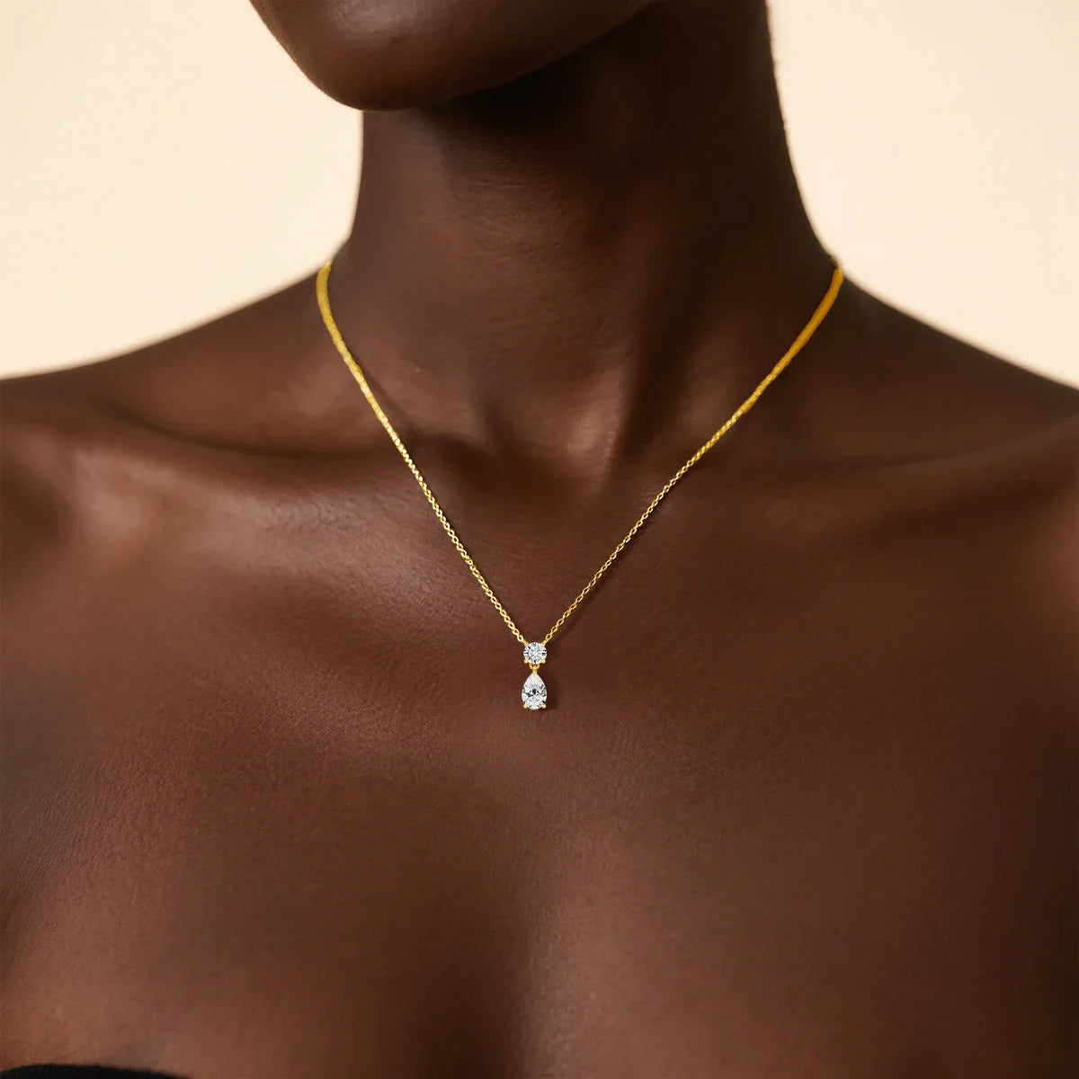 Pear Moissanite Pendant