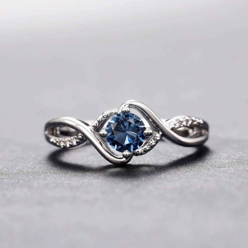Geometric Zircon Wedding Band