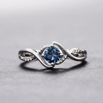 Geometric Zircon Wedding Band