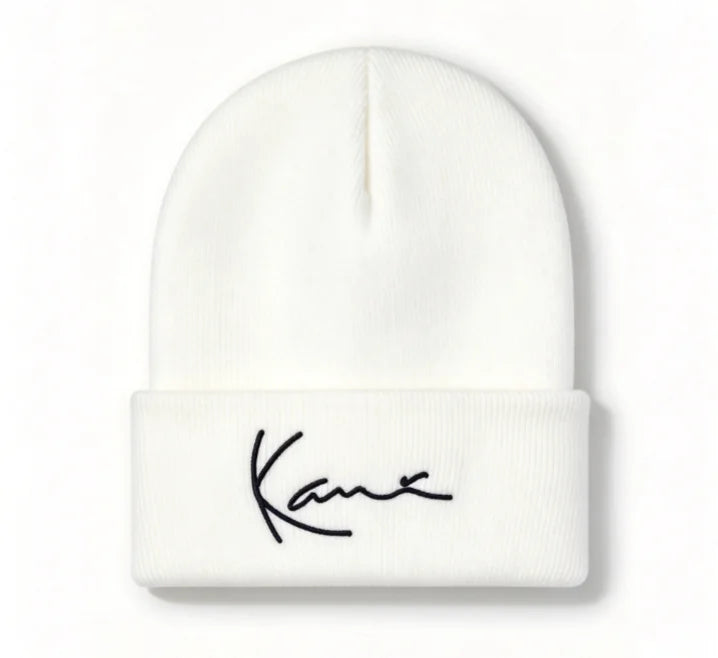 Double-Layer Embroidered Knit Hat