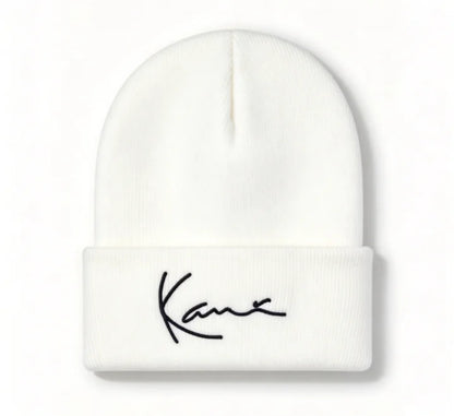 Double-Layer Embroidered Knit Hat