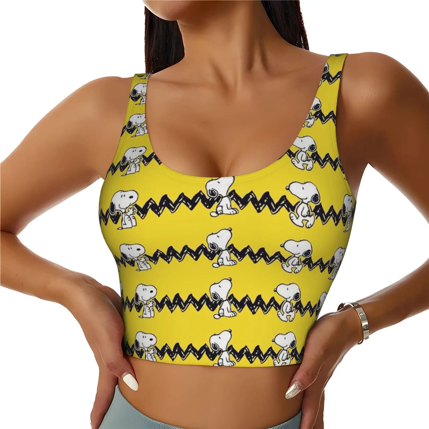 Dog Cartoon Print Bra