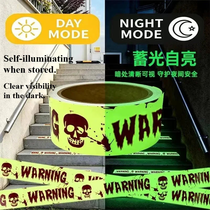 Glow-in-the-Dark Warning Tape
