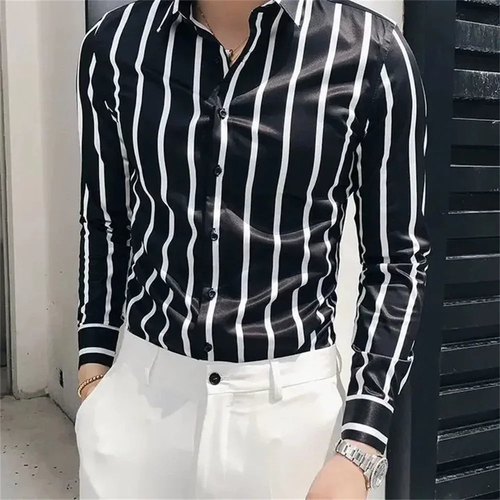 Striped Office Dress Shirt