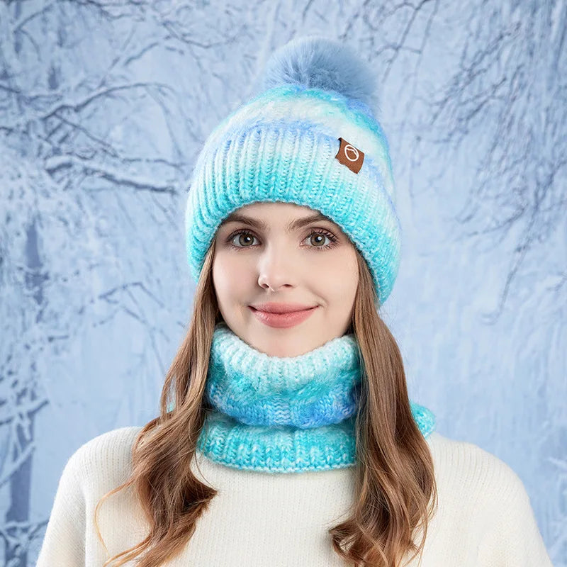 Knit Hat and Scarf Set