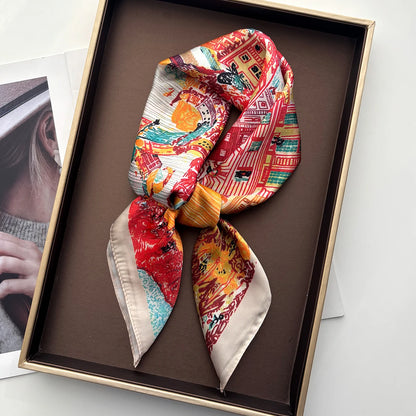 Imitation Silk Print Neckerchief