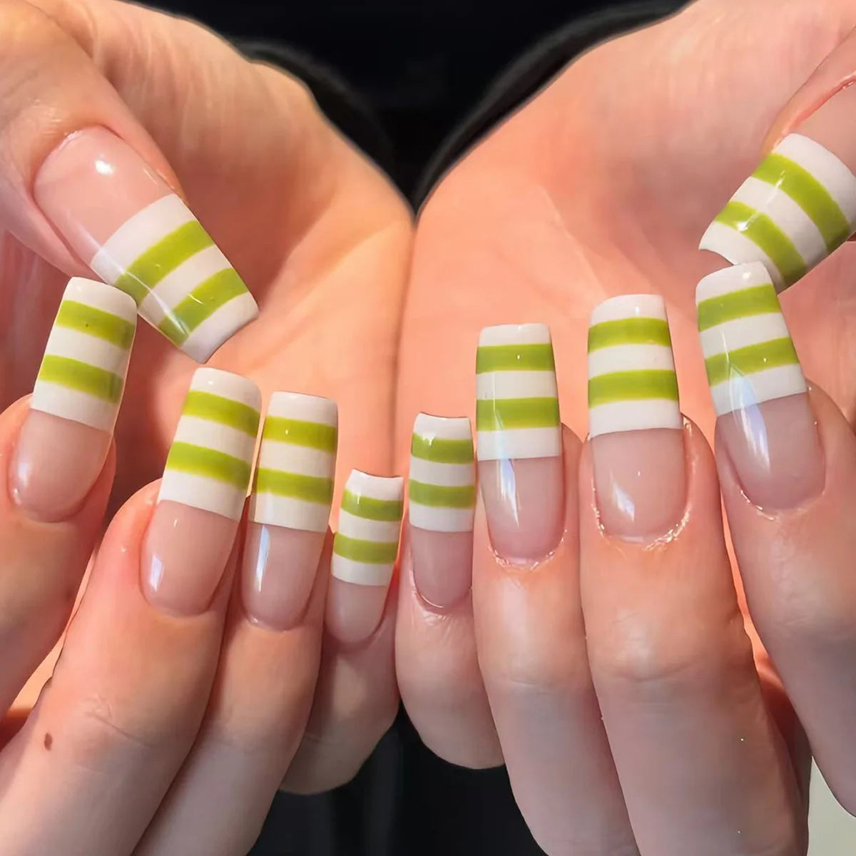 Glossy French Press On Nails
