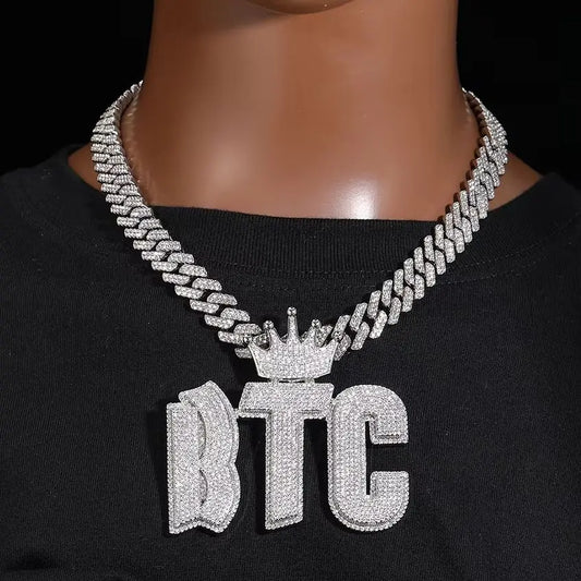 Cubic Zirconia Letter Pendant