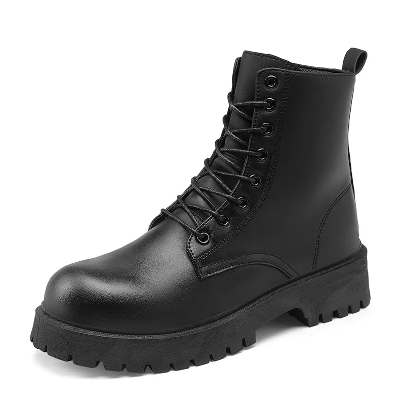 Leather High Top Boots