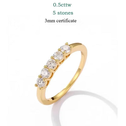 3mm Moissanite Silver Ring