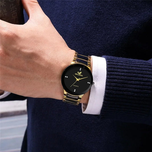 Black Steel Band Watch