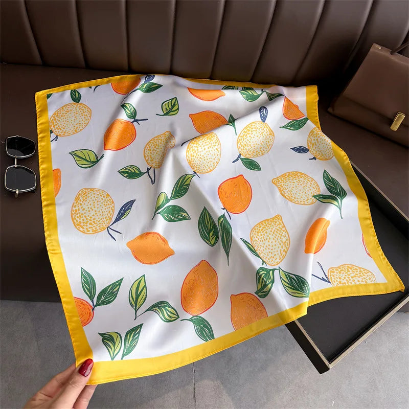 Fruit Print Korean Square Scarf