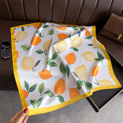 Fruit Print Korean Square Scarf