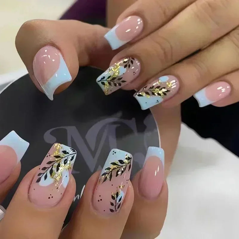 Green Leopard Press On Nails