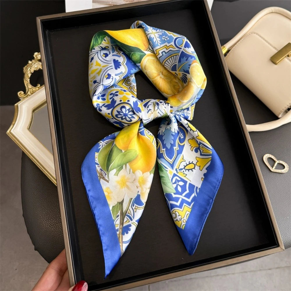 Fruit Print Korean Square Scarf
