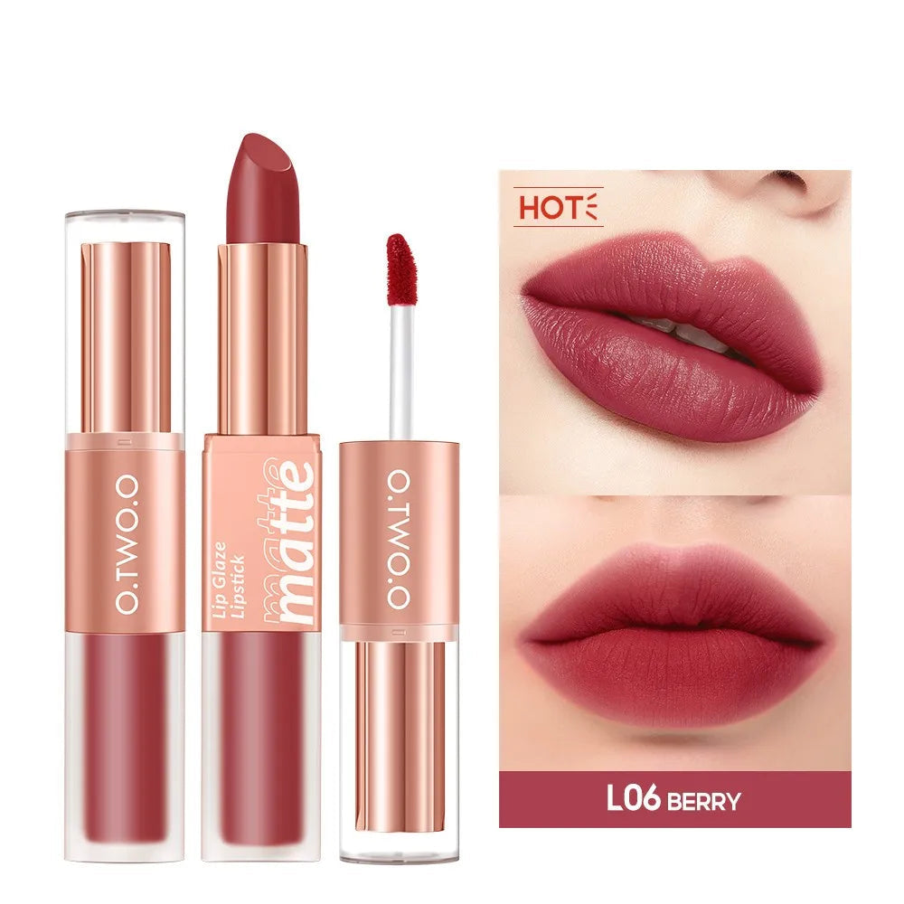 2in1 Matte Gloss Waterproof Lipstick