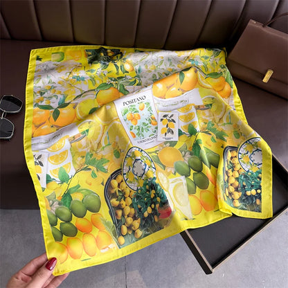 Fruit Print Korean Square Scarf