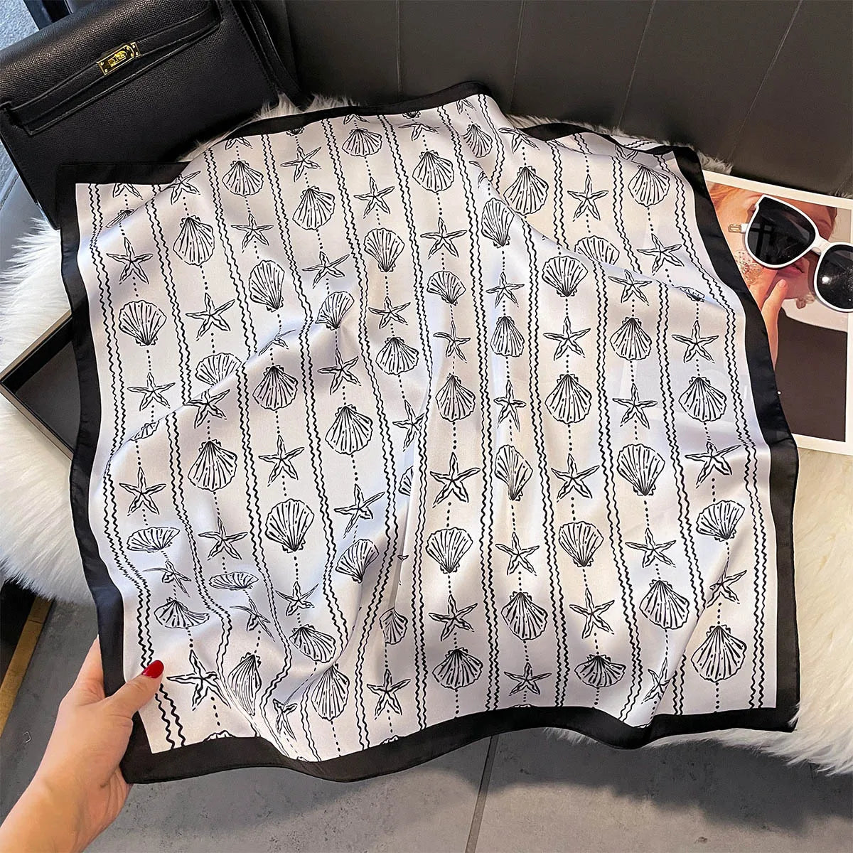 Fruit Print Korean Square Scarf