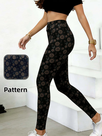 Daisy Print Cropped Leggings