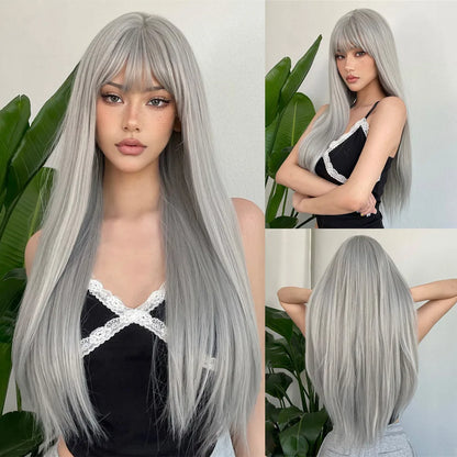 Long White Wig
