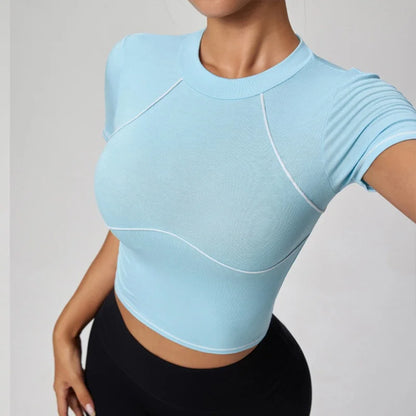 Long-Sleeve Yoga Crop Top