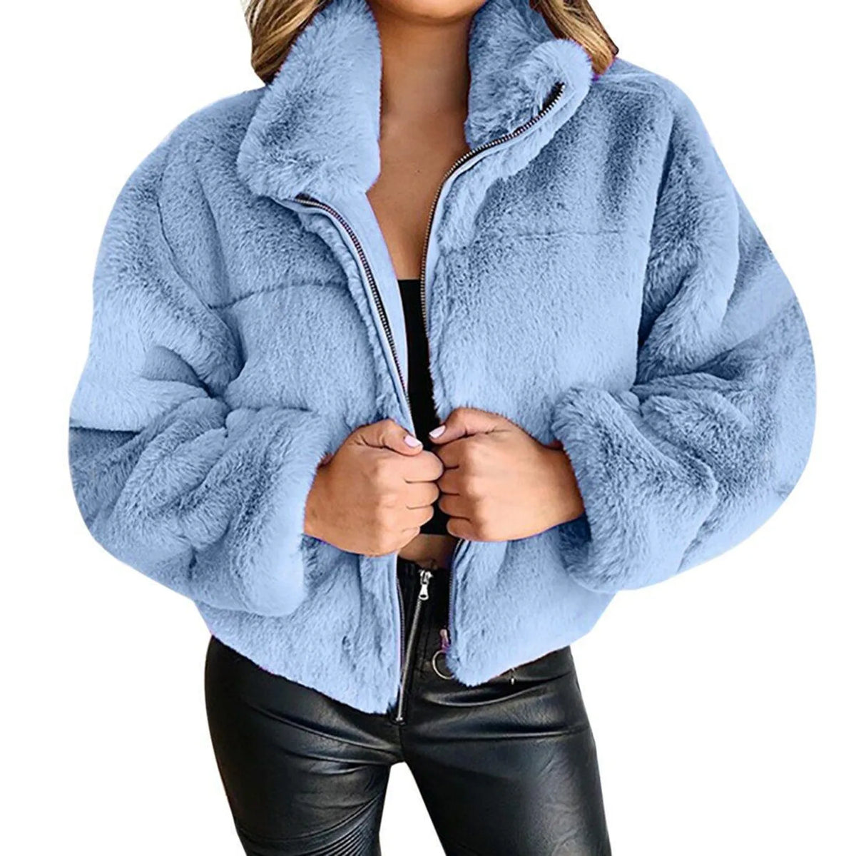 Short Zip Cardigan Coat