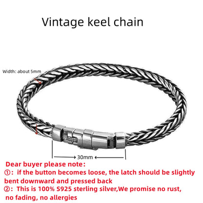 Sterling Silver Lock Bracelet