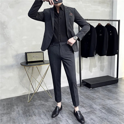 Single-Breasted Plus-Size Slim Tuxedo Suit