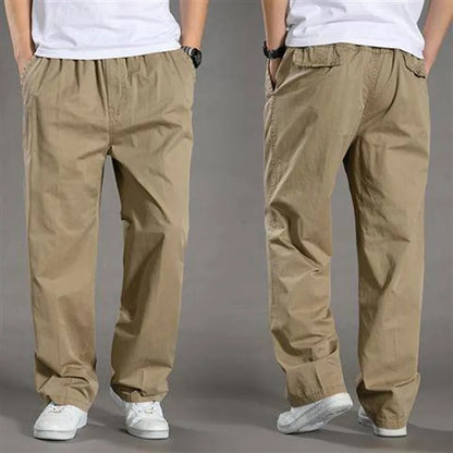 Thin Cotton Loose Straight Trousers