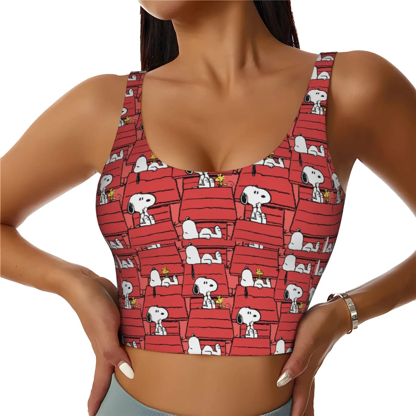 Dog Cartoon Print Bra