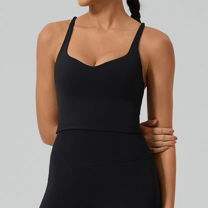 Hearuisavy Padded Cross-Back Camisole
