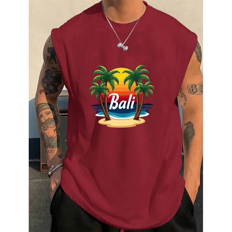 Bali Coconut Print Tank Top