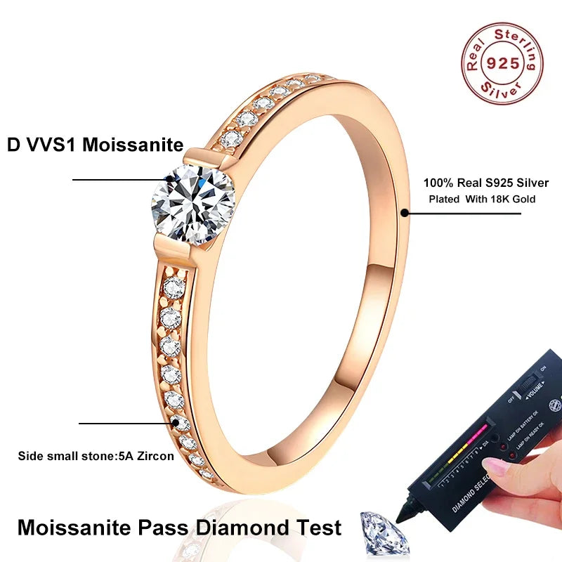 Moissanite Silver Ring