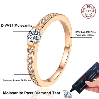 Moissanite Silver Ring