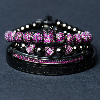 Trendy Gold-Plated Crown Charm Bracelet