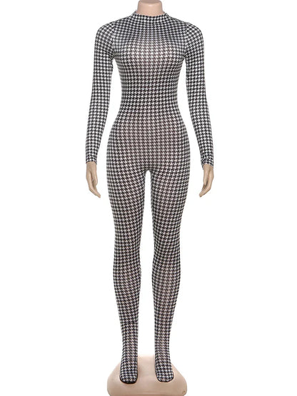 Snake Print Slim Jumpsuit