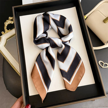 Stripe Print Square Neckerchief