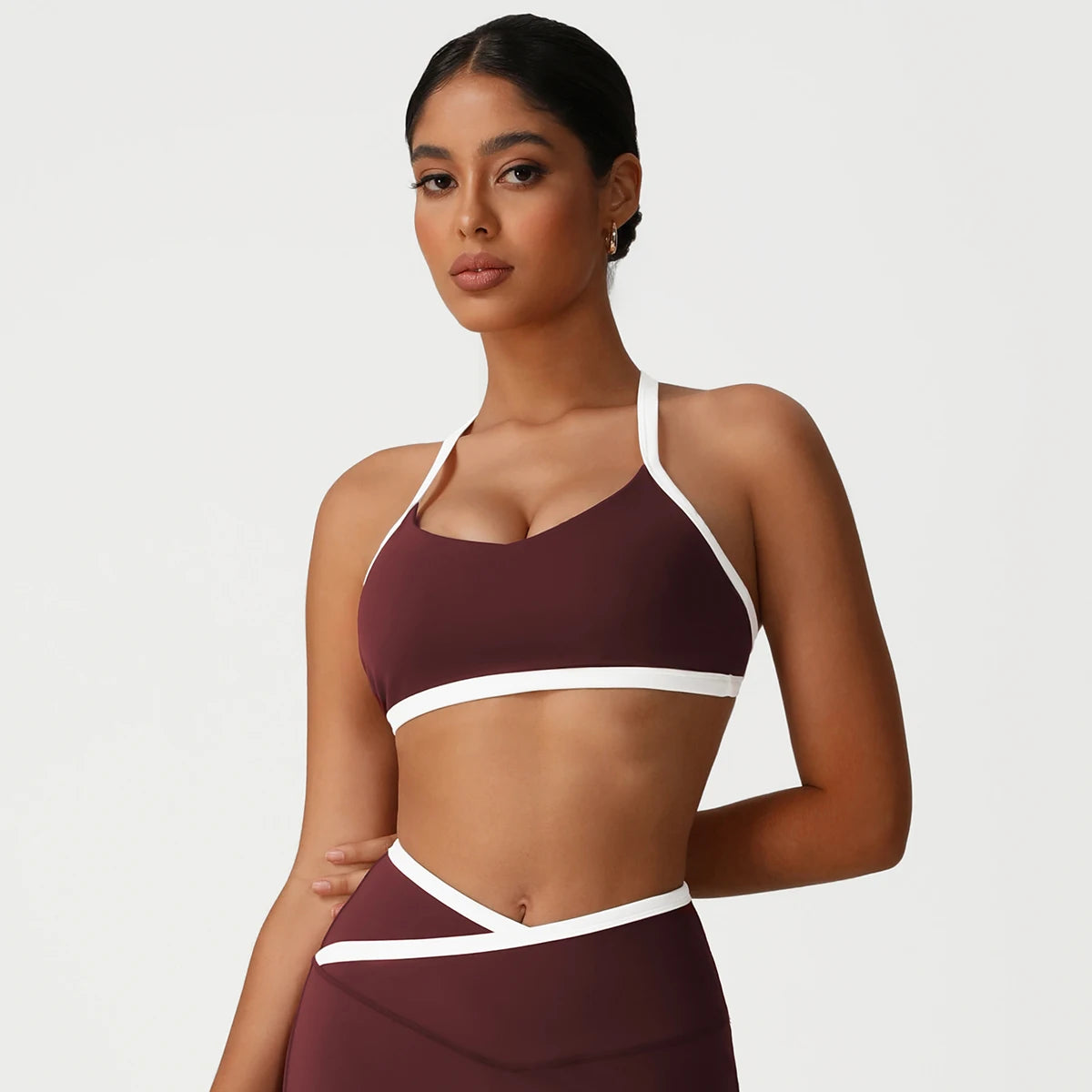 Contrast Color V-Back Top