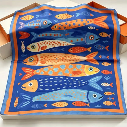 Fruit Print Korean Square Scarf