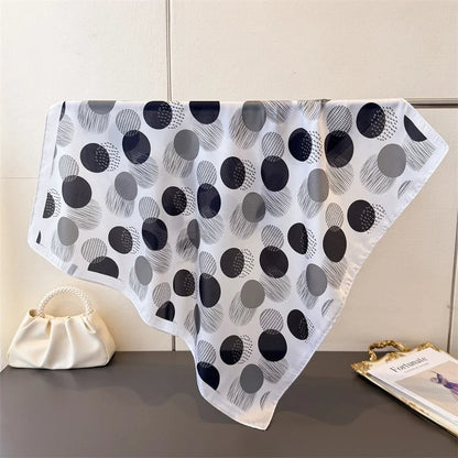 Pink Star Print Square Scarf