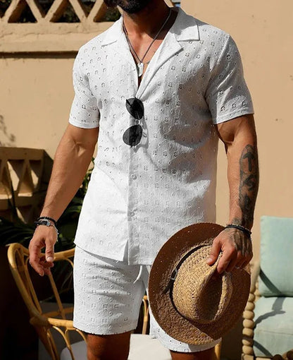 Hawaiian 3D Print Shirt Shorts Set