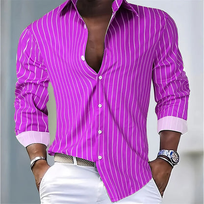 Striped Office Dress Shirt
